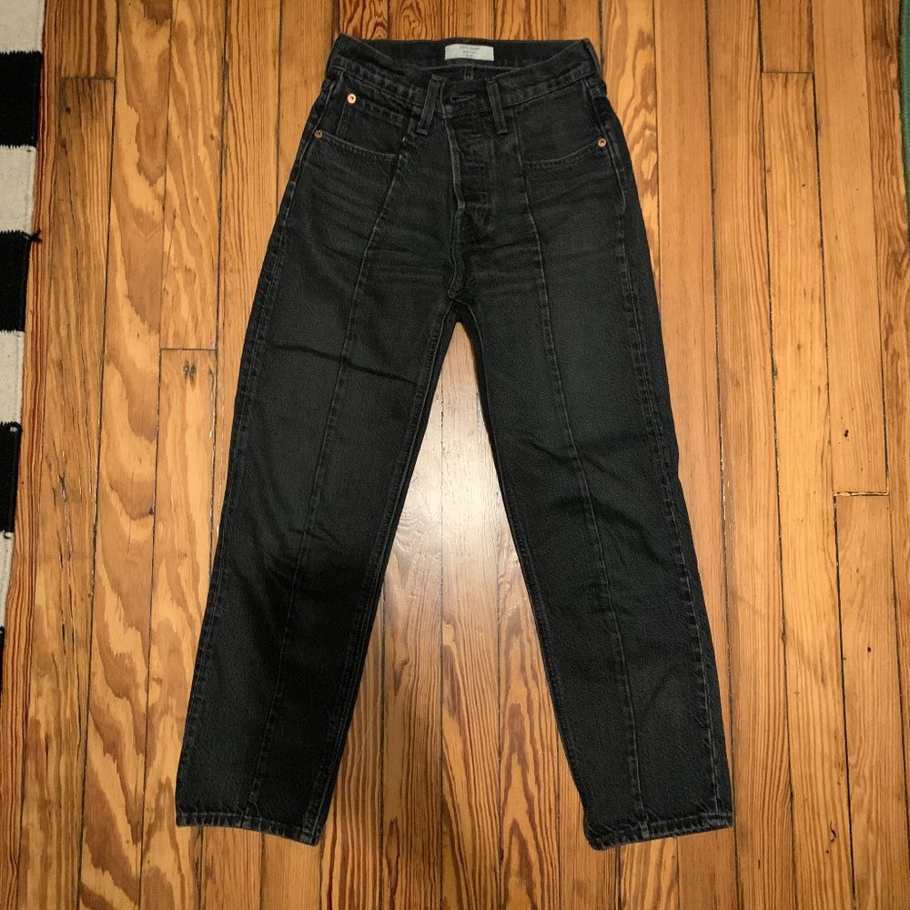 Levis Altered Straight Leg Jeans Size 24 Black